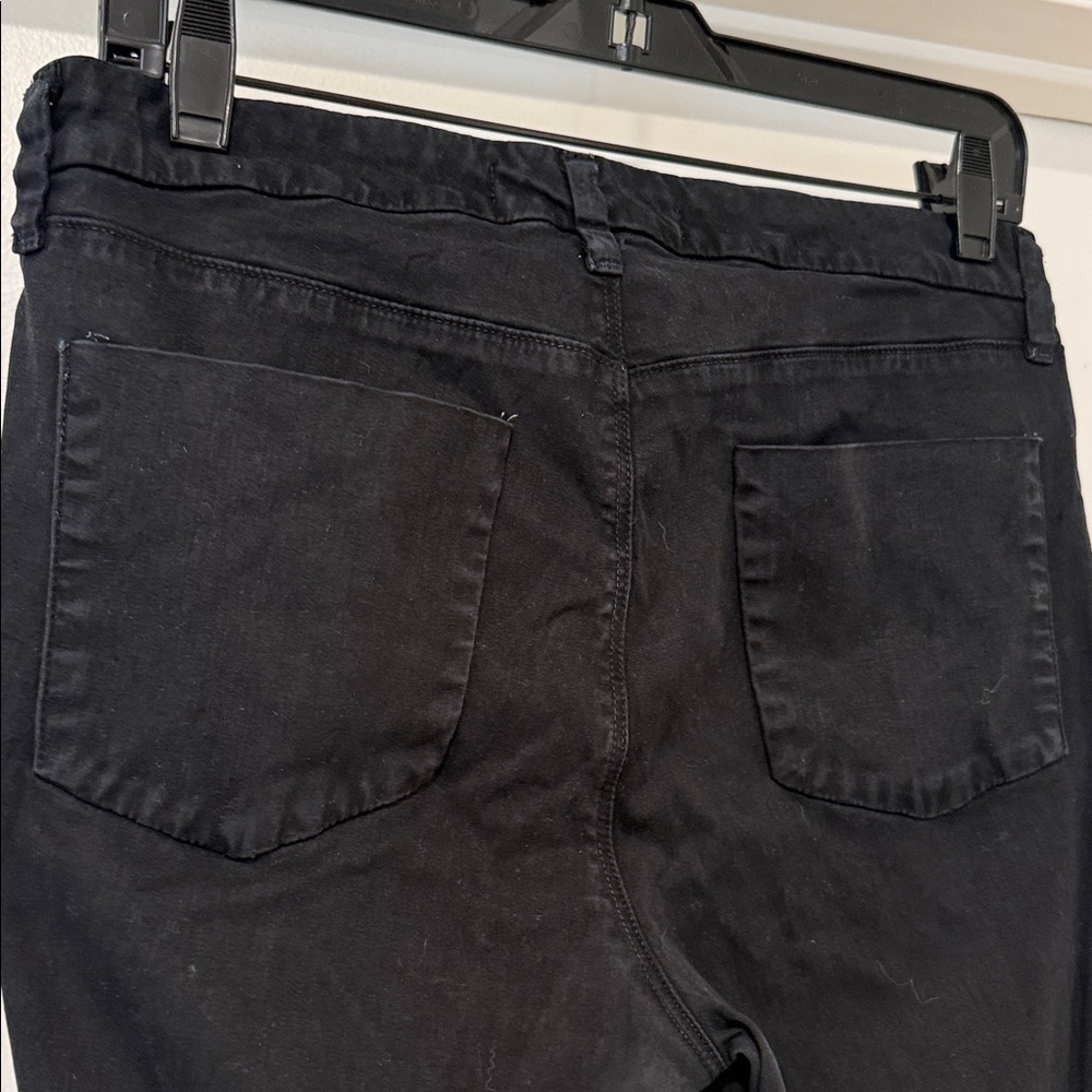 J Brand Midnight Black Stretch Crop Skinny Jeans Sz 31 - Picture 8 of 10